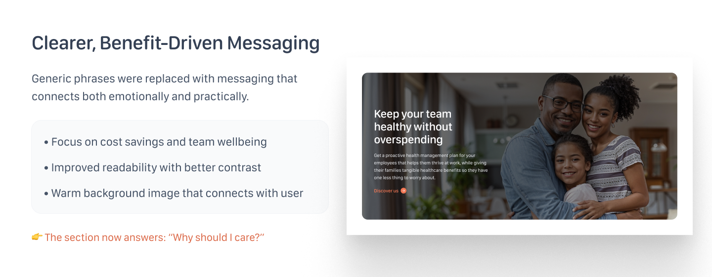 Clearer, Benefit-Driven Messaging